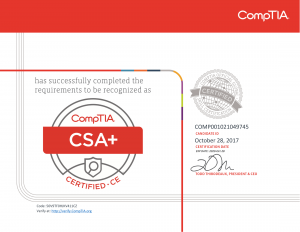 Mohamed Atef - CompTIA CSA+ - Certified Cyber Security Analyst